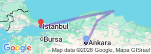 7 Day Hidden Black Sea & Istanbul Discovery Tour: Kastamonu, Amasra, Sinop & Historic Istanbul Map