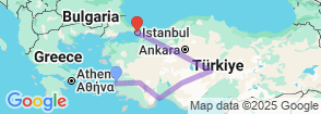 10-Day Turkey Grand Tour: Kusadasi Pamukkale Antalya Konya Cappadocia Istanbul Map
