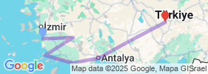Best of Turkey Grand Tour: Kusadasi, Pamukkale, Bodrum, Antalya & Cappadocia Map