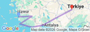 Best of Turkey Grand Tour: Kusadasi, Pamukkale, Bodrum, Antalya & Cappadocia Map