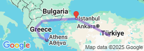 12 Day Greece & Turkey Grand Heritage Tour: Athens, Meteora, Istanbul & Cappadocia Map