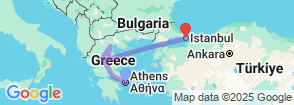 12 Day Greece & Turkey Heritage Discovery Tour: Athens, Delphi, Meteora & Istanbul Highlights Map