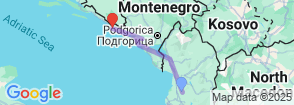Albania, Montenegro & Croatia in 5 days Map