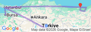 10 Day Turkey Cultural & Nature Tour: Cappadocia – Istanbul – Rize – Trabzon Map