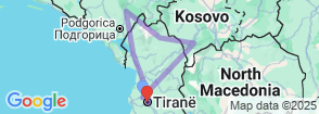 9 Days in the Peaks of the Balkans Map