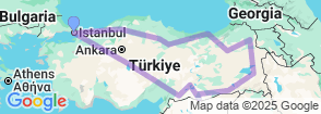 16 Day Grand Anatolia & Mesopotamia Discovery Tour Map