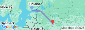 9 Days the Czar Route Tour Map