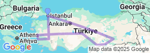 16 Day Istanbul, Mesopotamia & Aegean Discovery Tour – From Nemrut to Cappadocia & Ephesus Map