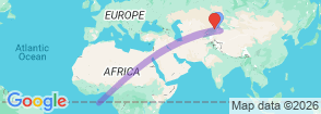 Almaty Bishkek tour 7 days 6 nights Map