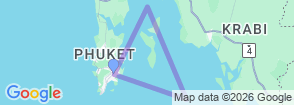 Phuket + Phi Phi + Phang Nga Bay & James Bond Island 4Day Package Map