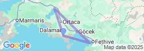 6 Days Best Koycegiz & Oludeniz Lake Tour Map