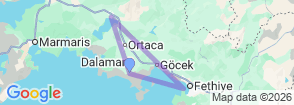 6 Days Best Koycegiz & Oludeniz Lake Tour Map