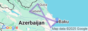 6 Days Azerbaijan Tour Package: Baku, Absheron, Gobustan, Shahdag & Gabala Map