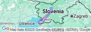 Three Countries in On Day Tour (It Slo Cro) Map
