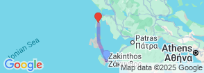 4-days/3-nights Zakynthos to Lefkada Map