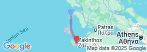 4-days/3-nights Lefkada to Zakynthos Map
