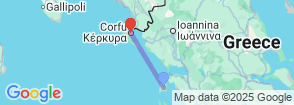 5 day/4 night Lefkada to Corfu Map