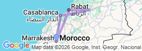 Royal Cities & Essaouira from Marrakech 5 Stars Map