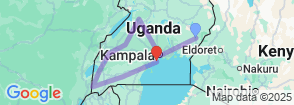 21 Days Primate Wildlife Safari to Uganda Map