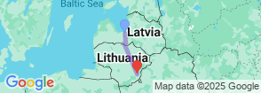 Riga to Vilnius - Sightseeing Transfer Map