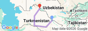 From Farap: Amazing 4-Day Trip in Turkmenistan Map