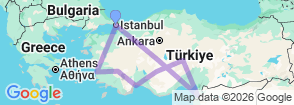 11 Day Biblical Anatolia Family & Private Tour in Turkey Map