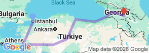 14 Day Turkey & Georgia Grand Journey Map