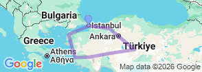 8 Days 7 Nights Turkey Discovery Tour: Bolu, Cappadocia, Pamukkale, Kusadasi, Canakkale & Istanbul (Raki Package) Map
