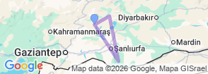 6 Days Nemrut & Harran Tour Map