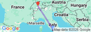 Bernina Express and Swiss Alps - Day Trip from Milan Map