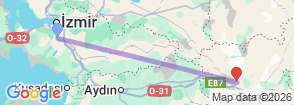 Elite İzmir Airport Transfer To Pamukkale Map