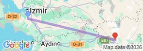 Elite İzmir Airport Transfer To Pamukkale Map