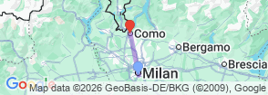 One-day tour of Lake Como and Bellagio from Milan Map