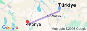 4 Nights 5 Days Cappadocia & Konya Tour Map