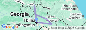 5 Days Georgia Tour Package Map