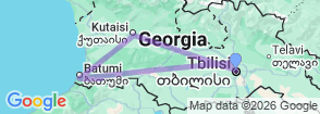 8 Days Best of Georgia Tour Itinerary Map