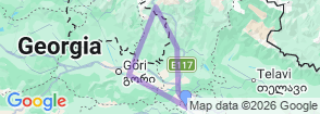 7 Days Tour to Georgia Sample Program Map