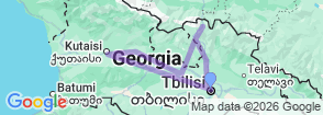8 Days Georgia Highlights Tour: Tbilisi, Kazbegi & Kakheti Wine Region Map