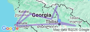 10 Days Discover Georgia Tour Map