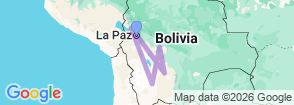 8 days visit to caves and caverns in Bolivia Map