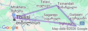 Kakheti Cultural Sightseeing Tour – Sighnaghi, Tsinandali & Alaverdi from Tbilisi Map