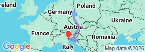 9 Day Luxury Europe Tour: Czech Republic, Austria, Slovenia, Croatia & Italy Map