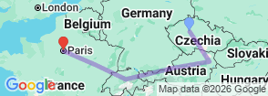 Central Europe & France Grand Tour 11 Day : Wine, Castles & Alpine Beauty (Prague, Vienna, Salzburg, Lucerne & Paris) Map