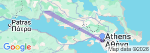 One Day Trip to Delphi from Athens Map