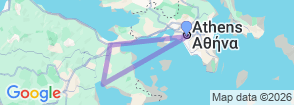 One Day Ancient Corinth & Nafplio Tour From Athens Map