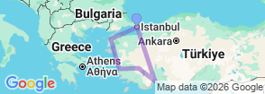 Paquete de Vacaciones Mítico de Turquía de 9 Días con Ruta de Salida Garantizada Map