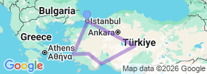 Paquete de Vacaciones Turkish Delight de 10 Días con Salida Garantizada Map