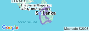 Nature's Secret Sri Lanka - 21 Days Map