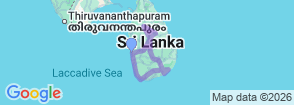 Sri Lankan Safari - 14 Days Map