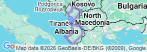 Sneak peek into the Balkans from Albania in 14 days Map